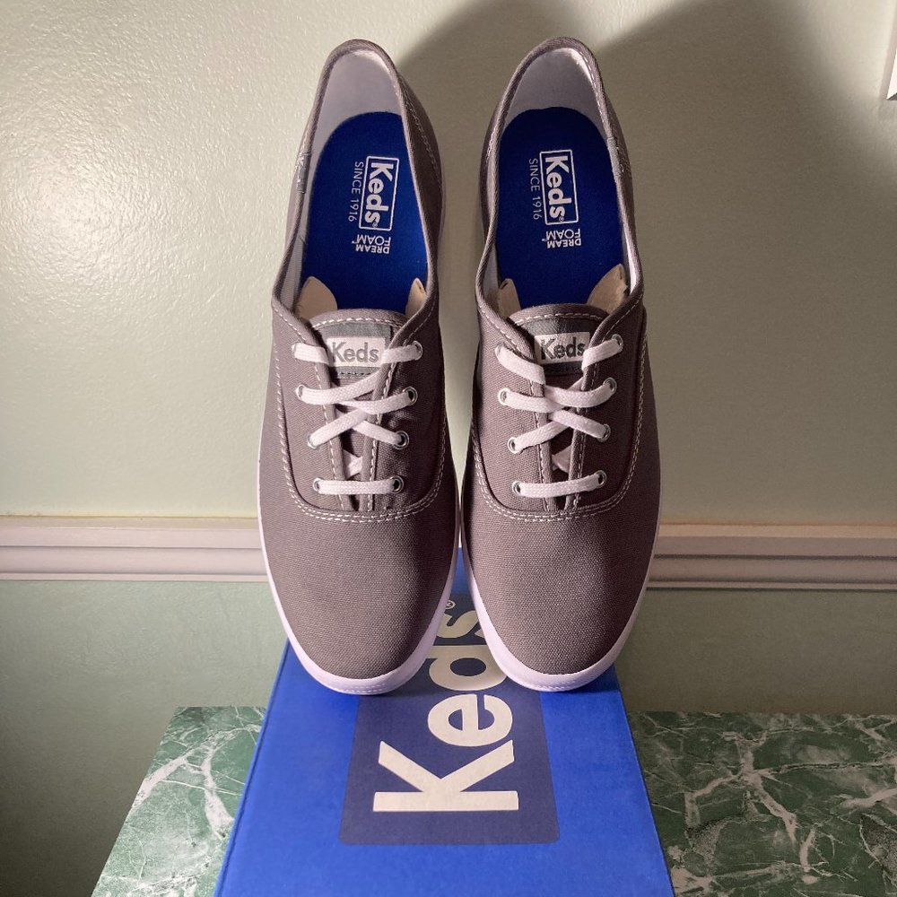 Keds Women/Femme Champion Gray Canvas - Model Number WF35186